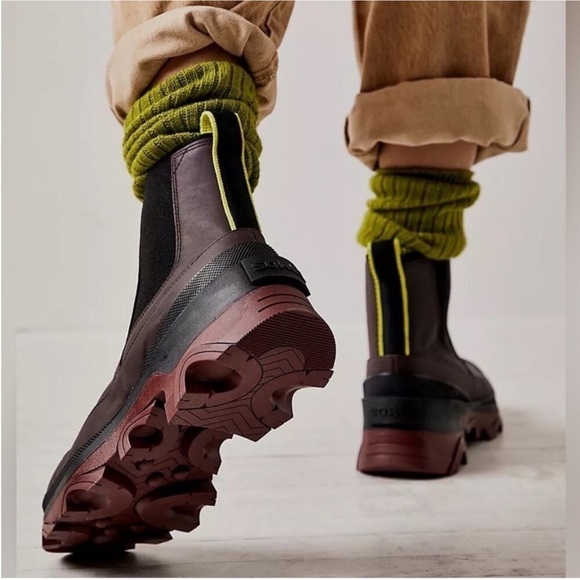 Sorel Brex Waterproof Chelsea Boots Size 5.5 Cinder Sea Sprite Rain New NWT - Picture 2 of 12